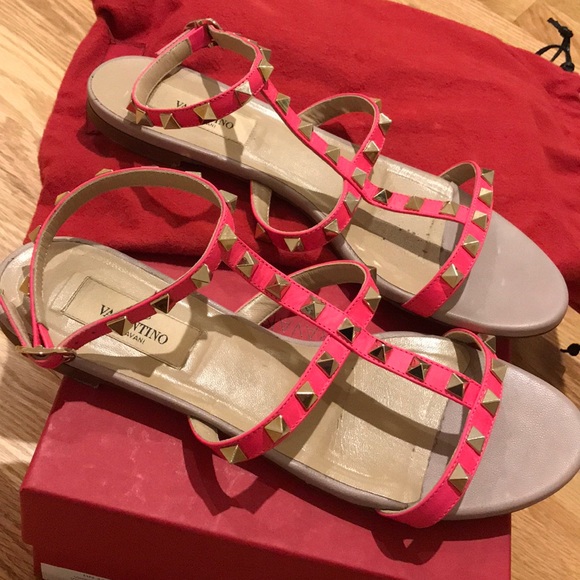 hot pink valentino sandals